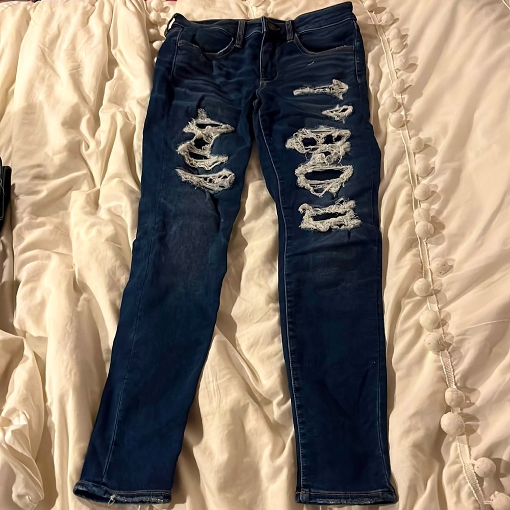 American eagle cozy next level stretch skinny jeans size 6